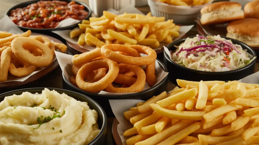 Fast food sides and extras menu