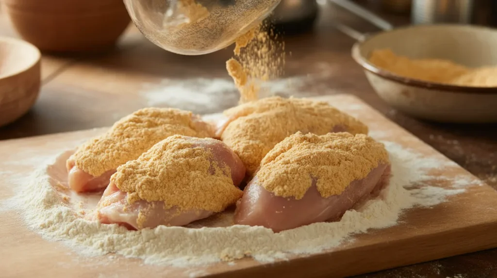 Flour coating