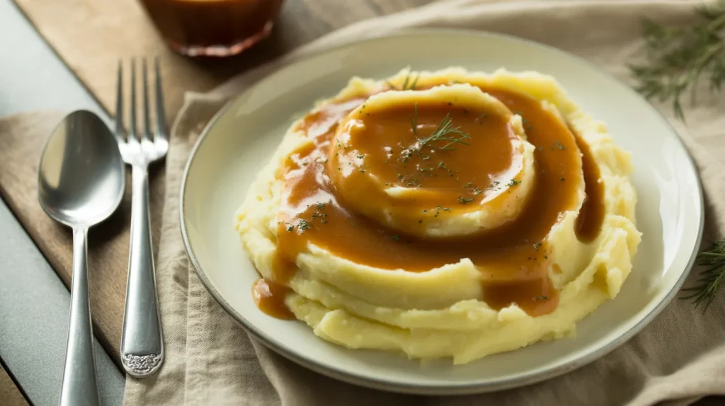 Mashed Potatoes with Gravy