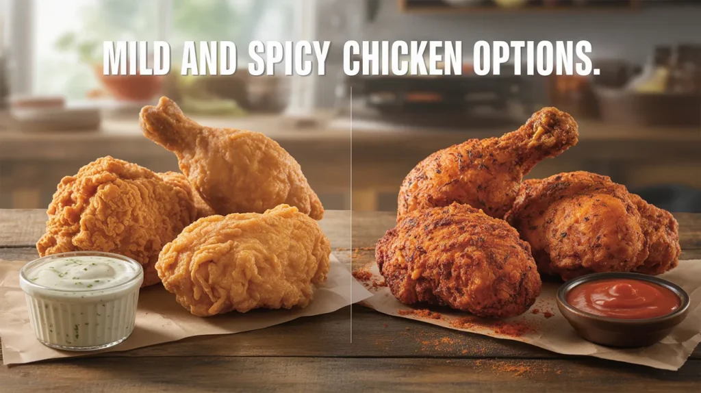 Mild and spicy chicken options