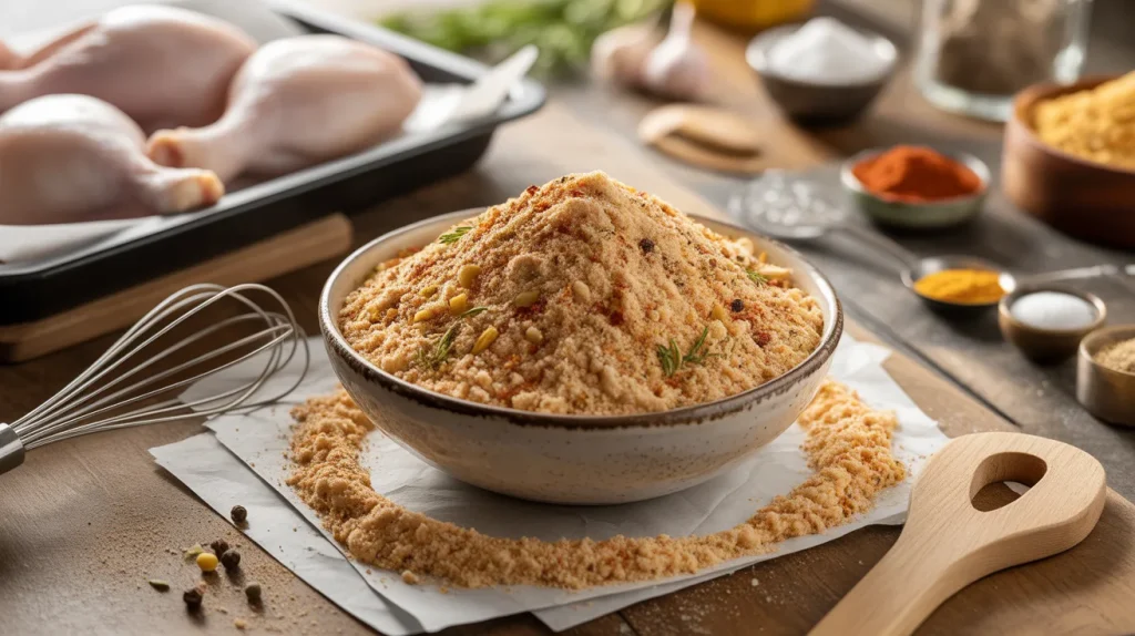 Seasoned coating mix